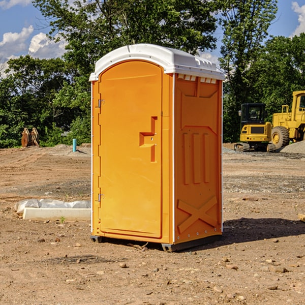 how often are the porta potties cleaned and serviced during a rental period in Maxwell IA